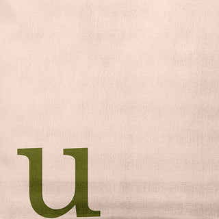 20"x20" Modern Monogram Decorative Throw Pillow, Olive