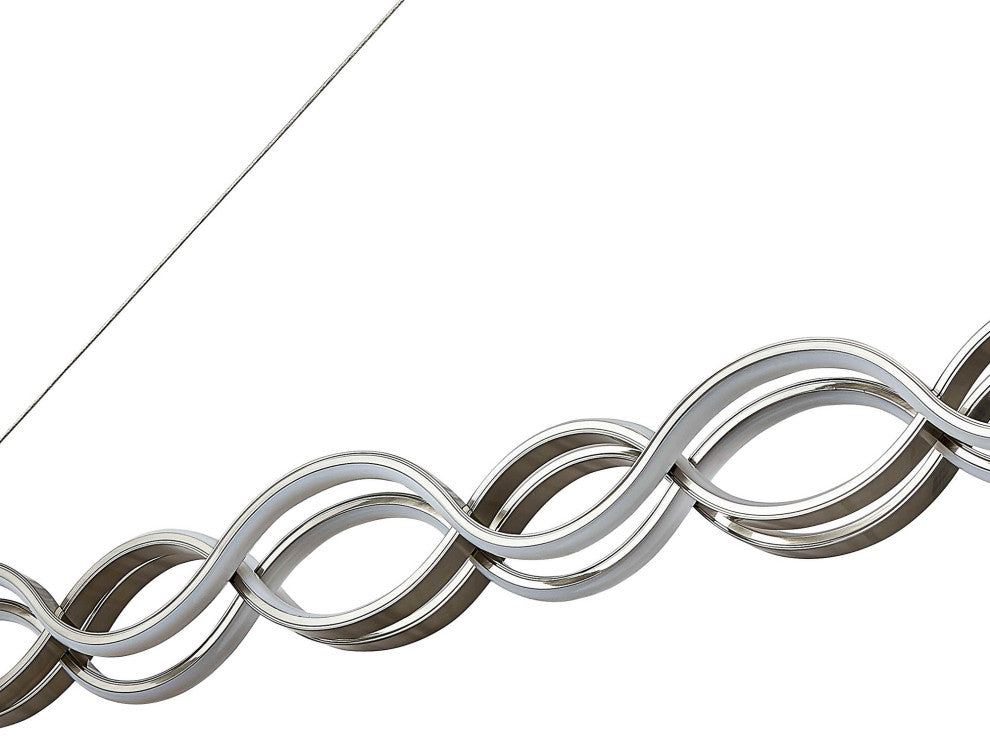 M1277 - 4 Light LED Array Pendant, wave design
