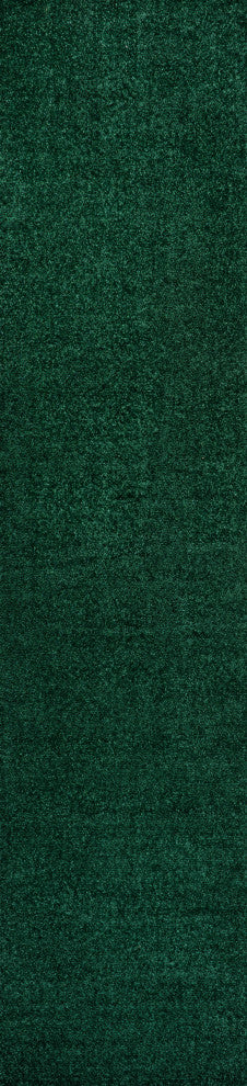 Haze Solid Low-Pile Emerald 2 ft. x 16 ft. Runner Rug