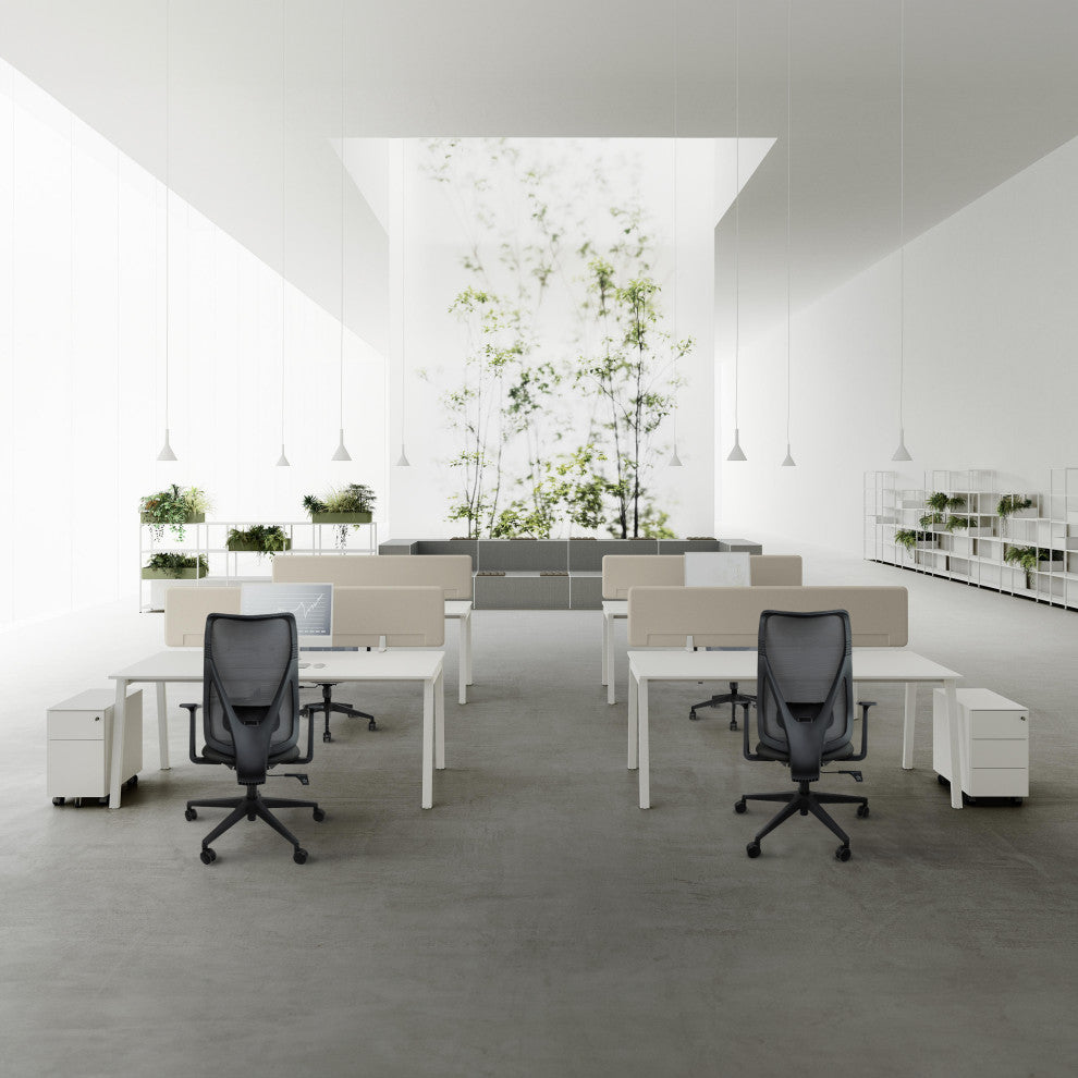 Ergonomic Office Desk Chair With Adjustable Lumbar High Mesh Back, Black