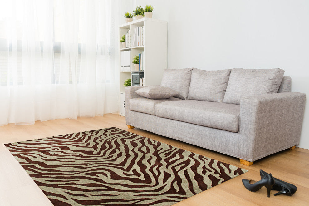 Green Transitional Transitional Wiled Tufted Area Rug