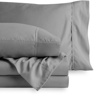 Bare Home Reversible Bed-in-a-Bag, Light Gray/Gray, Light Gray, Twin