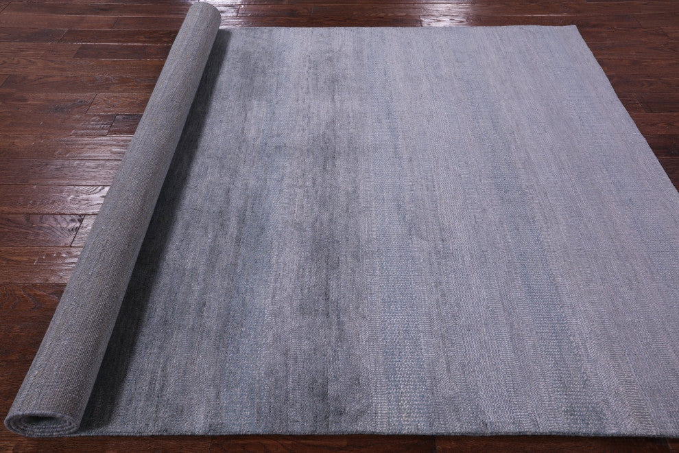 5' 11" X 9' 0" Hand Knotted Wool and Silk Savannah Grass Rug Q11424