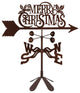 Merry Christmas Weathervane, 4-Sided