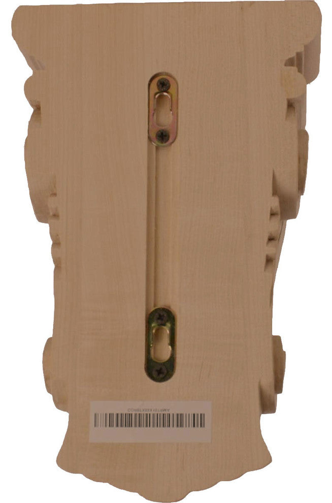 7"W x 3 1/2"D x 11"H Traditional Leaf Corbel, Cherry