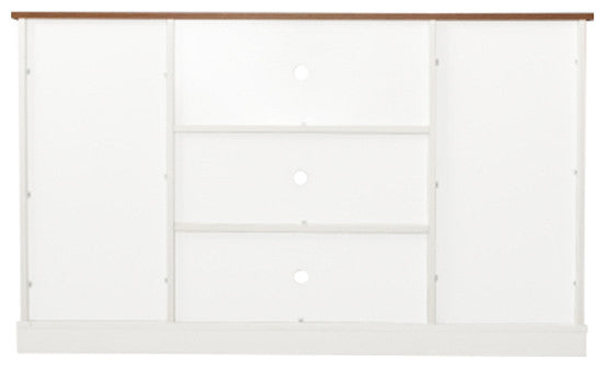 Farmhouse white MDF TV stand 65 inch flat media console table storage wood cabin