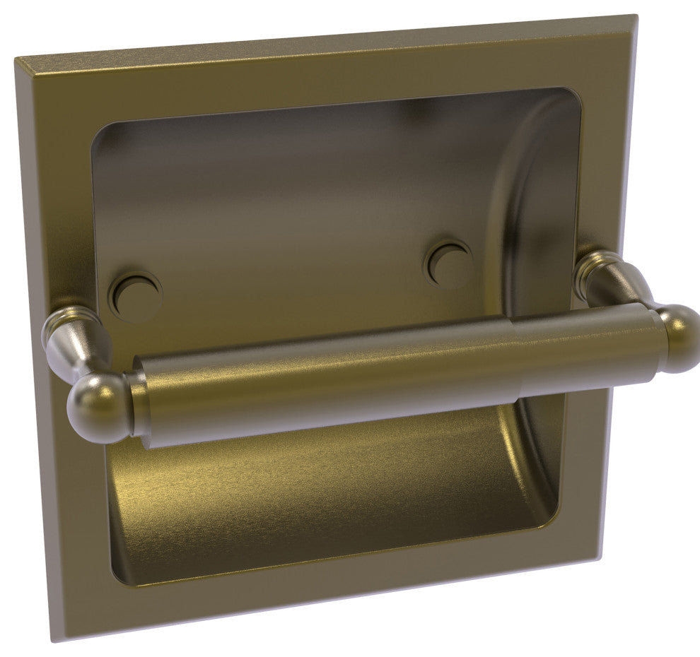 Regal Recessed Toilet Tissue Holder, Antique Brass
