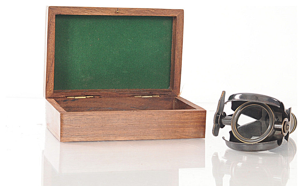 2.5" X 4" X 2" Folding Monocular In Wood Box