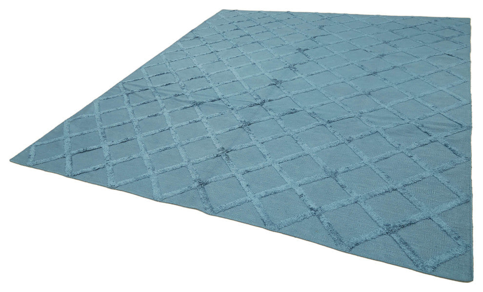 Rug N Carpet - Handwoven Modern Design 8' 1'' x 10' 0'' Wool Flatweave Kilim Rug