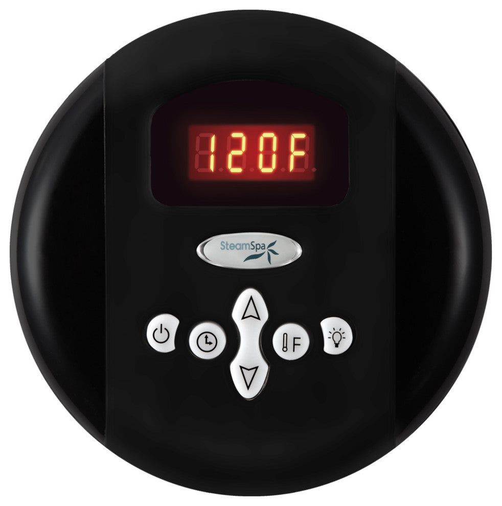 6 Kw Steam Bath Generator Package With Built-In Auto Drain, Matte Black