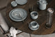 Pilar Plate, Set of 4, Pewter, Dark Gray, 5.5"