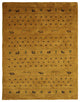 HAND KNOTTED LOOM SILK ECO-FRIENDLY AREA RUGS -5'x8',Rectangle,Gold,Contemporary