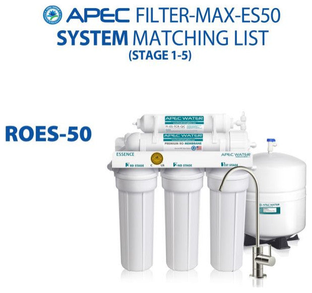 APEC 50 GPD Complete Replacement Filter Set for ROES-50 (Stage 1-5)
