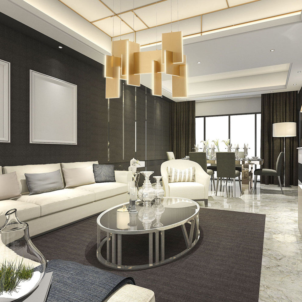 Modern Chandelier, Black