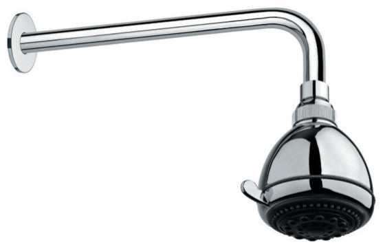 Shower Head With Five Functions and 8" Stainless Steel Shower Arm, Chrome
