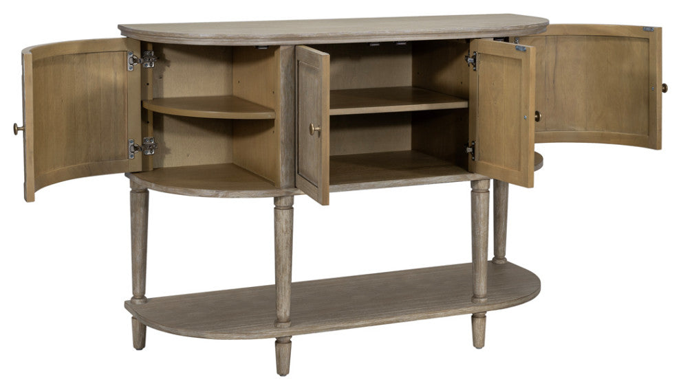 Martha Stewart Ayanna Accent Cabinet With Lower Shelf, Reclaimed Wheat