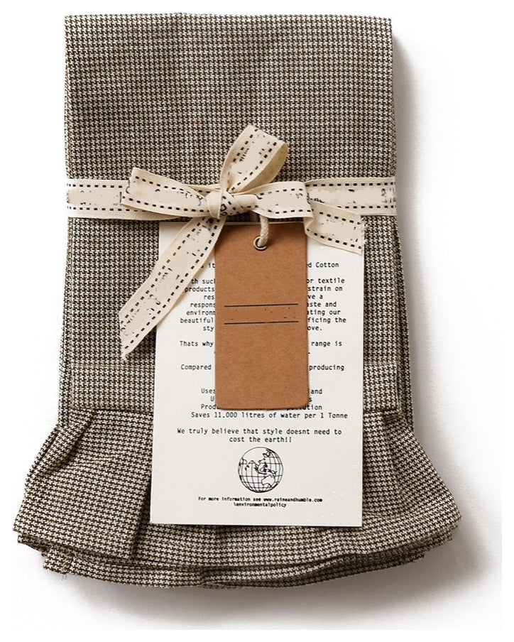 Set of Four Chequered Placemats and Four Matching Napkin