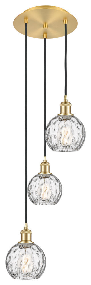 Innovations 113B-3P-SG-G1215-6 3 Light Multi-Pendant, Satin Gold