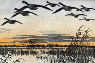 "Geese in Flight" Painting Print on Wrapped Canvas