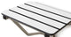 Phenolic White 3" Slats Folding Wall Mount Shower Seat Bench, ADA Compliant, 18"