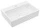 Claire 20" Rectangle Ceramic Vessel Sink, Matte White