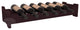 6-Bottle Mini Scalloped Wine Rack, Redwood, Burgundy Stain