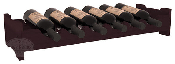 6-Bottle Mini Scalloped Wine Rack, Redwood, Burgundy Stain