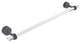 Pacific Grove 24" Shower Door Towel Bar with Dotted Accents, Matte Gray