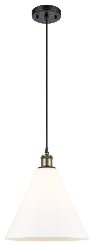 Innovations 516-1P-BAB-GBC-121-LED 1-Light Mini Pendant, Black Antique Brass