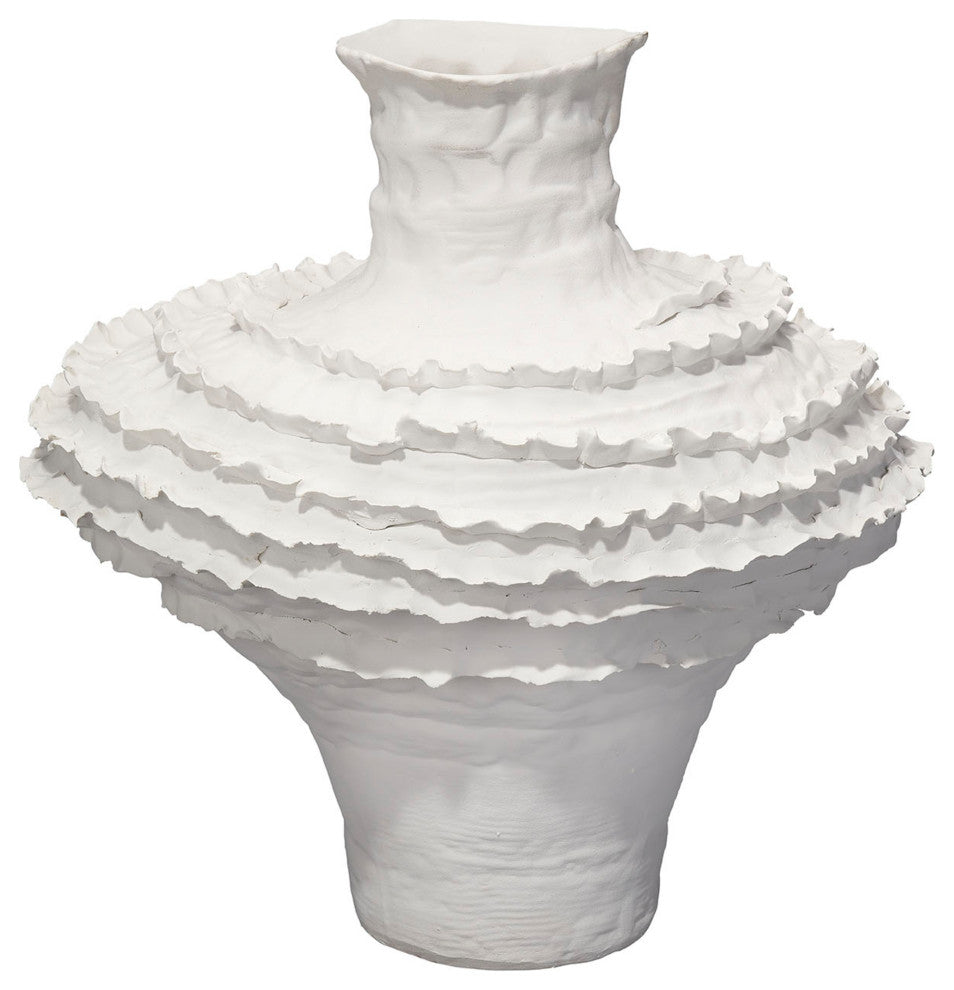 Ruffle Ceramic Decorative Vase