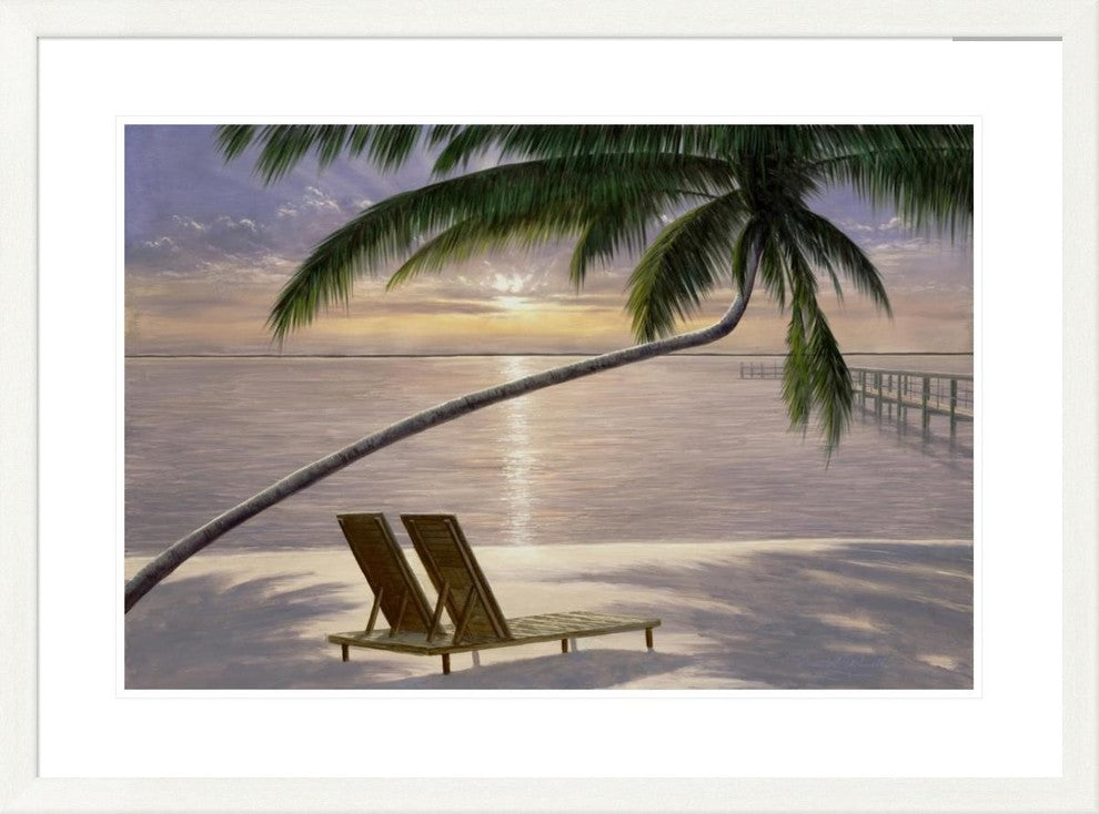 "Chaise for Two" Framed Digital Print by Diane Romanello, 39x29"