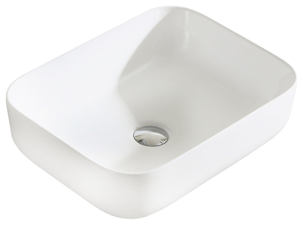 Fine Fixtures White Vitreous China 20" Thin Edge Vessel Sink