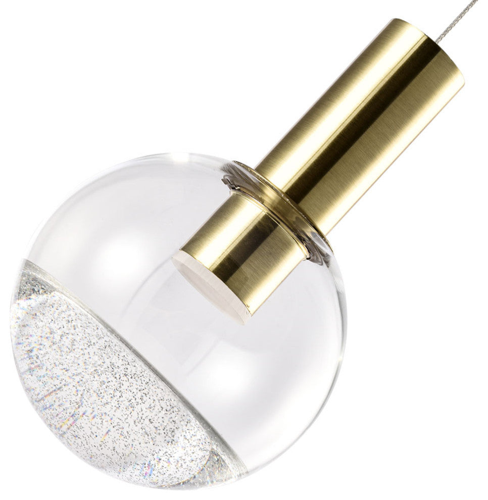 Sienna 5" ETL Certified Integrated LED Pendant Lighting Fixture, Brass