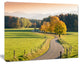 Winding Country Road in the Fall, Landscape Canvas Art Print, 20"x12"