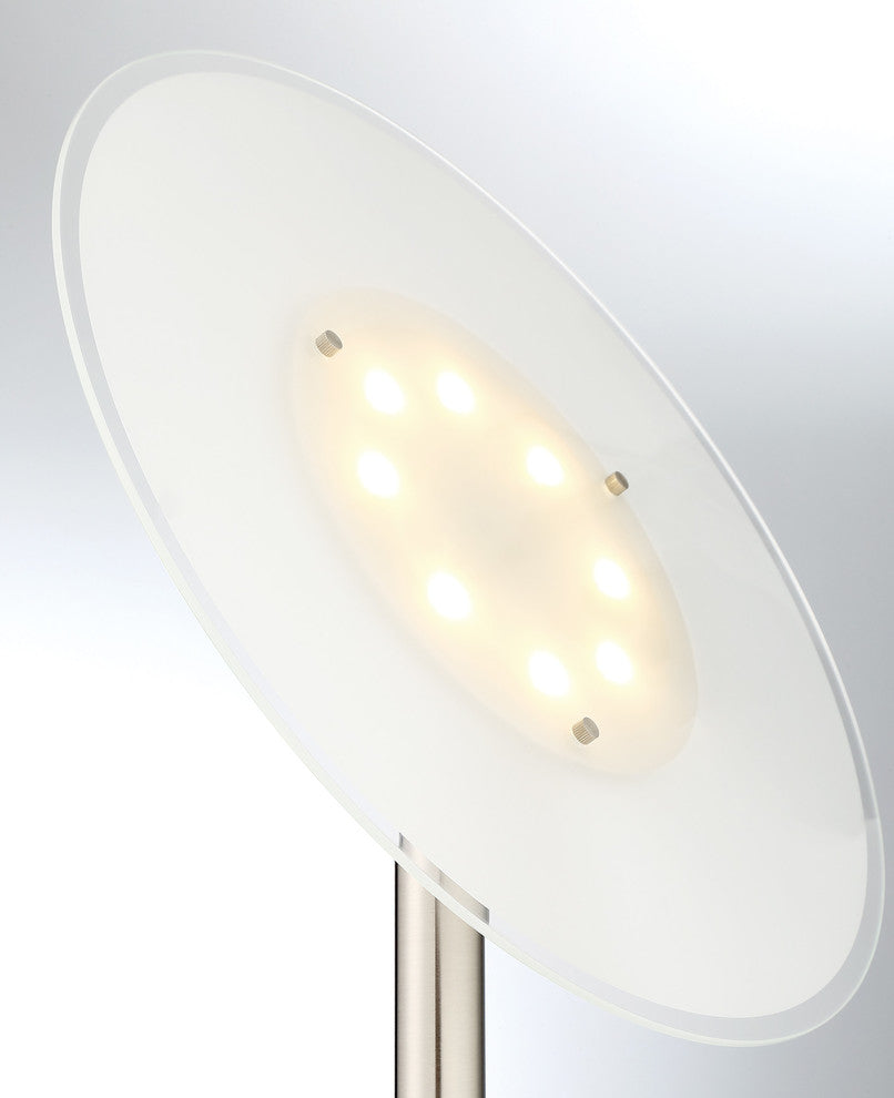 Tampa Single Pole Floor Lamp, Satin Nickel