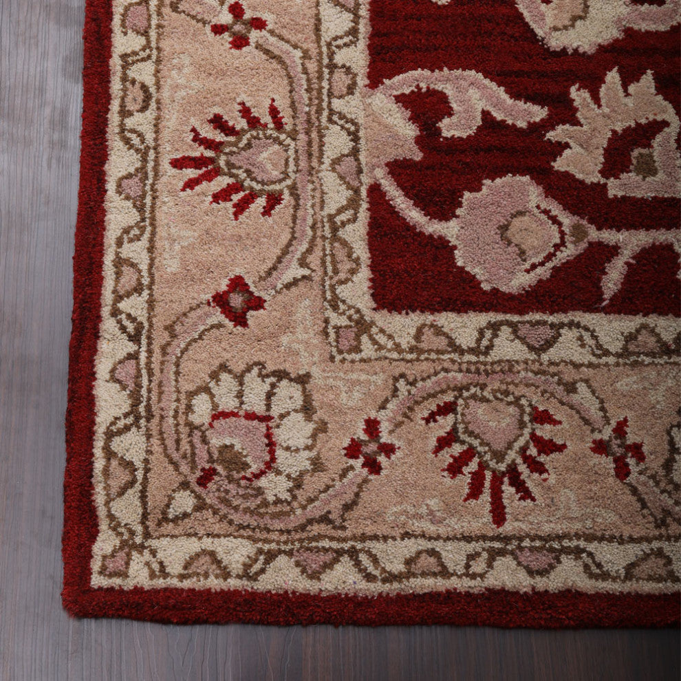HAND TUFTED WOOL ECO-FRIENDLY AREA RUGS - Rectangle,Red Gold,Oriental