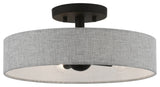 Elmhurst 4 Light Black Semi-Flush