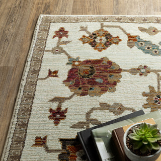 Adeline Persian Inspired Ivory/ Multi Area Rug Runner 2'6" x 12'