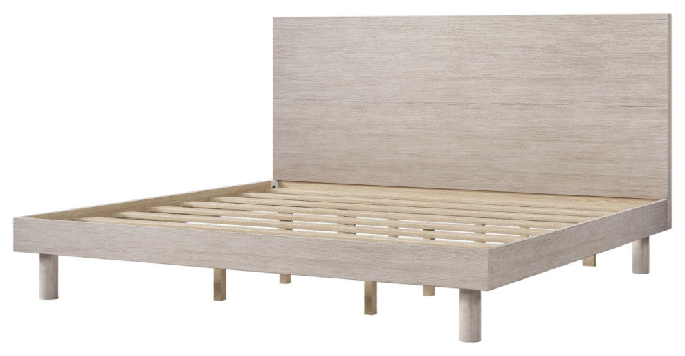 Full/Queen/King Wood Frame Platform Bed, King