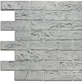 Grey Bricks 3D Wall Panels, Set of 10, Covers 64 Sq Ft