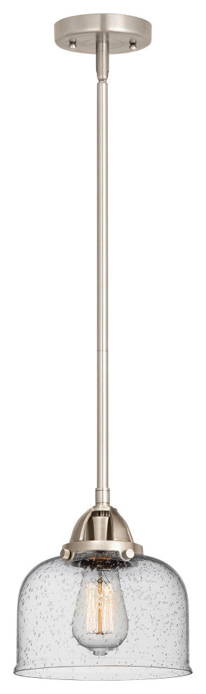 Large Bell Mini Pendant, Brushed Satin Nickel, Seedy, Seedy