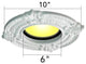 Recessed Urethane Ceiling Medallion Trim White 6" ID x 10" OD Pack of 2