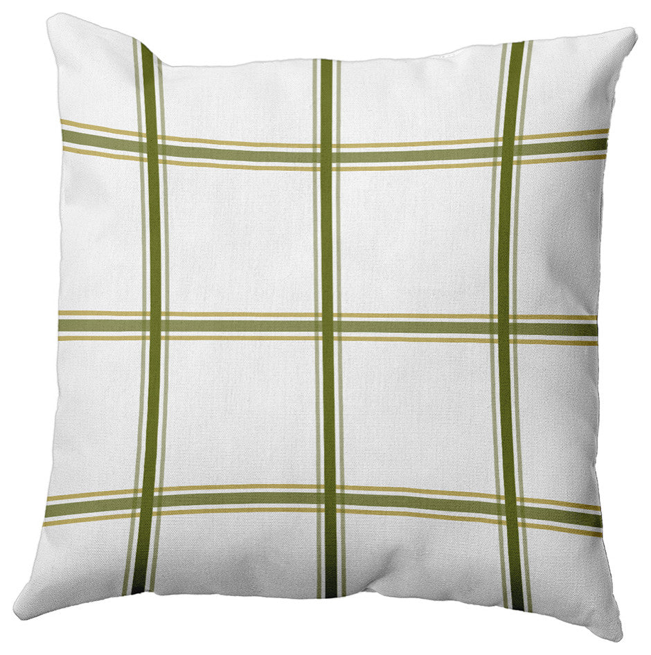 26" x 26" Geometric Decorative Throw Pillow, Olive