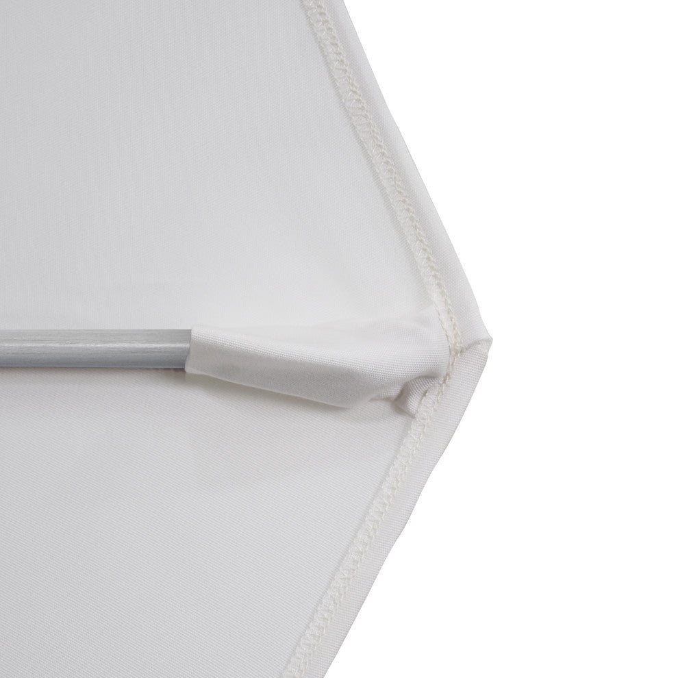 11' Fiberglass Umbrella Silver Anodized, Palm, 11'