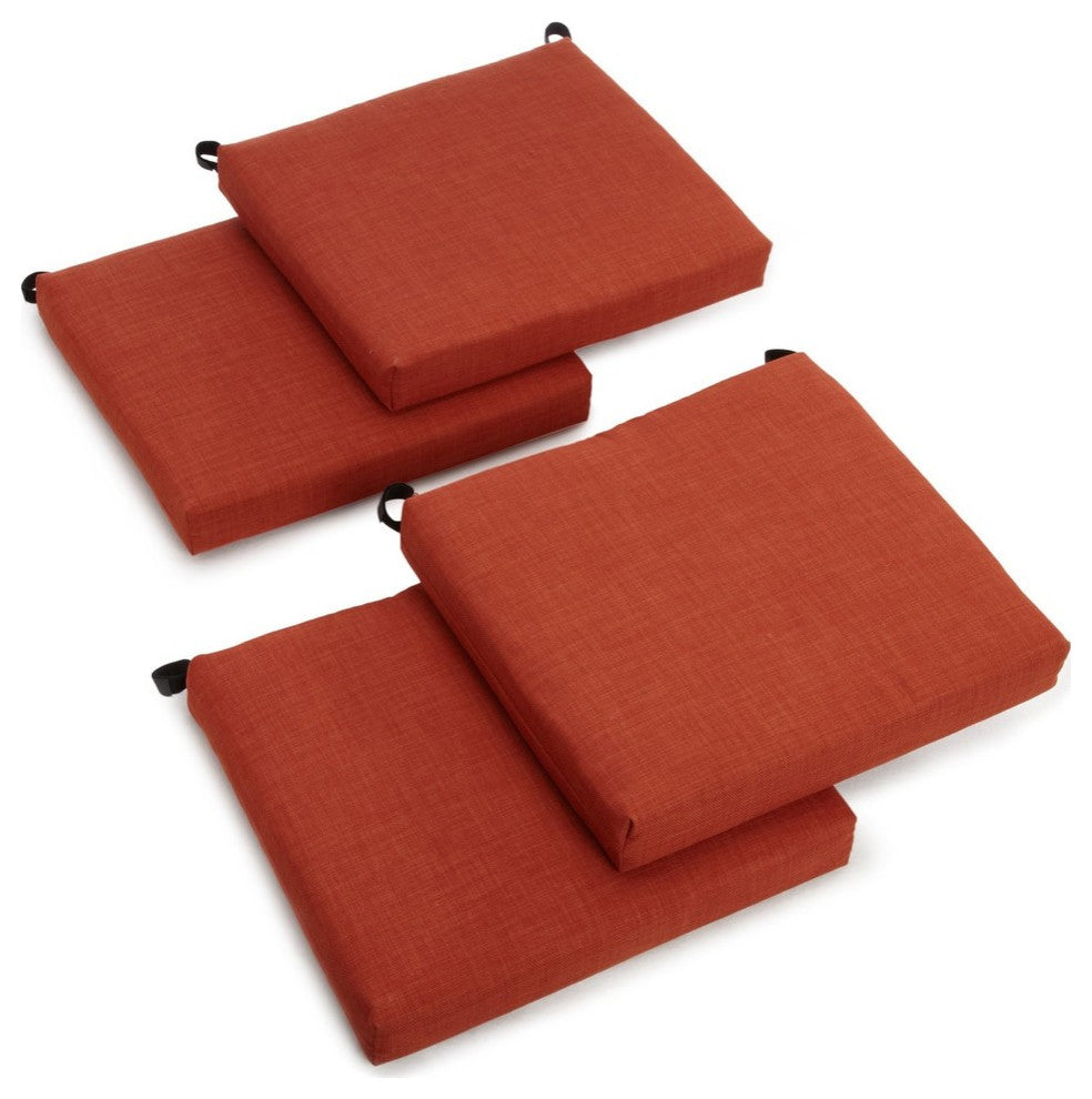 20"x21" Spun Polyester Chair Cushion, Set of 4, Brick
