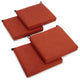 20"x21" Spun Polyester Chair Cushion, Set of 4, Brick