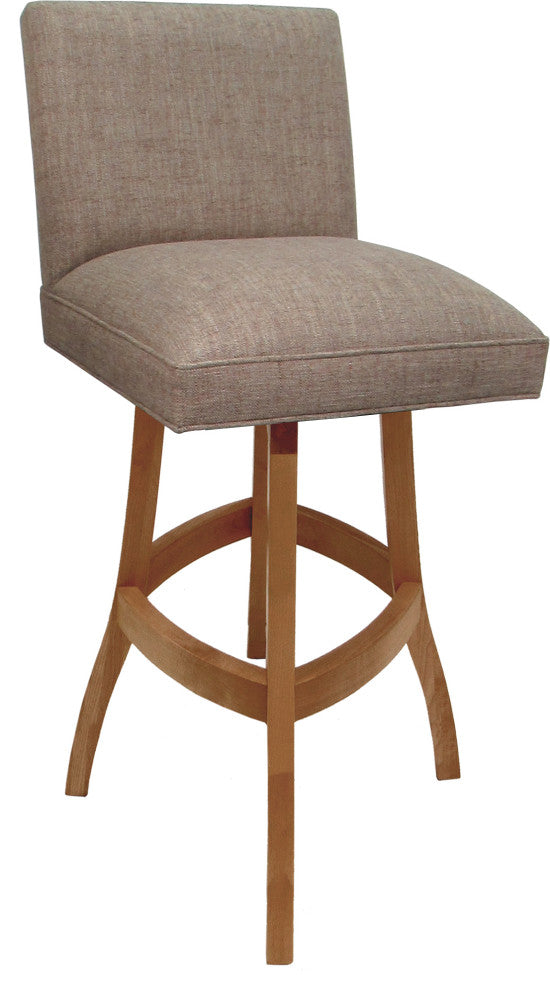 Swivel Wood Counter, Bar or Extra Tall Stool - Sommerville on S-Base, Basin Beige - Honey, 34"