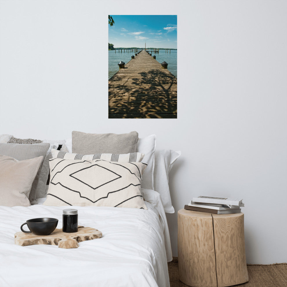 Endless Dock Landscape Photography Unframed Wall Art Print, 24" X 36"