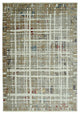 4"x6" Ivory Khaki Distressed Plaid Area Rug