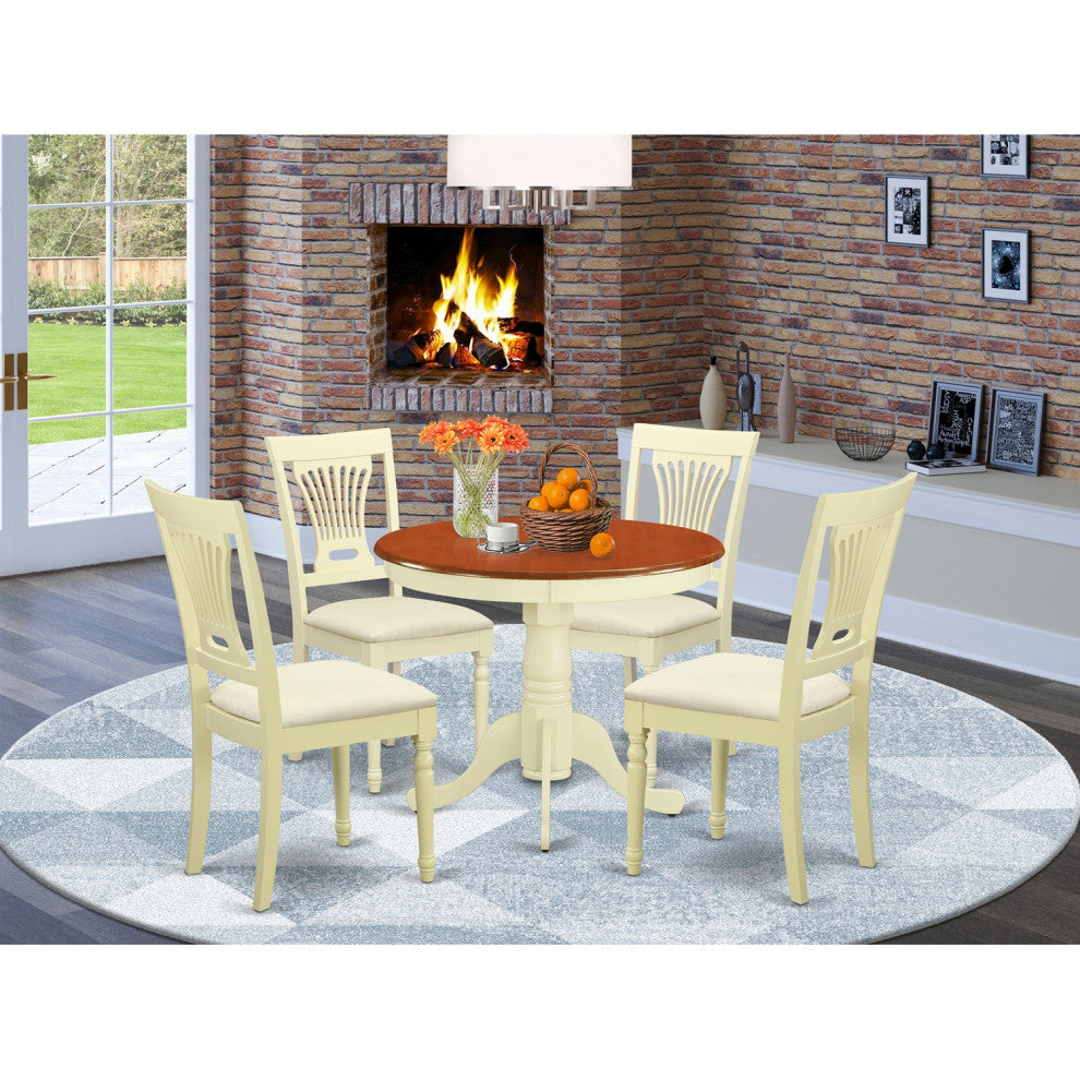 5 Pc Kitchen Table Set -Small Kitchen Table And 4 Chairs For Dining Ro